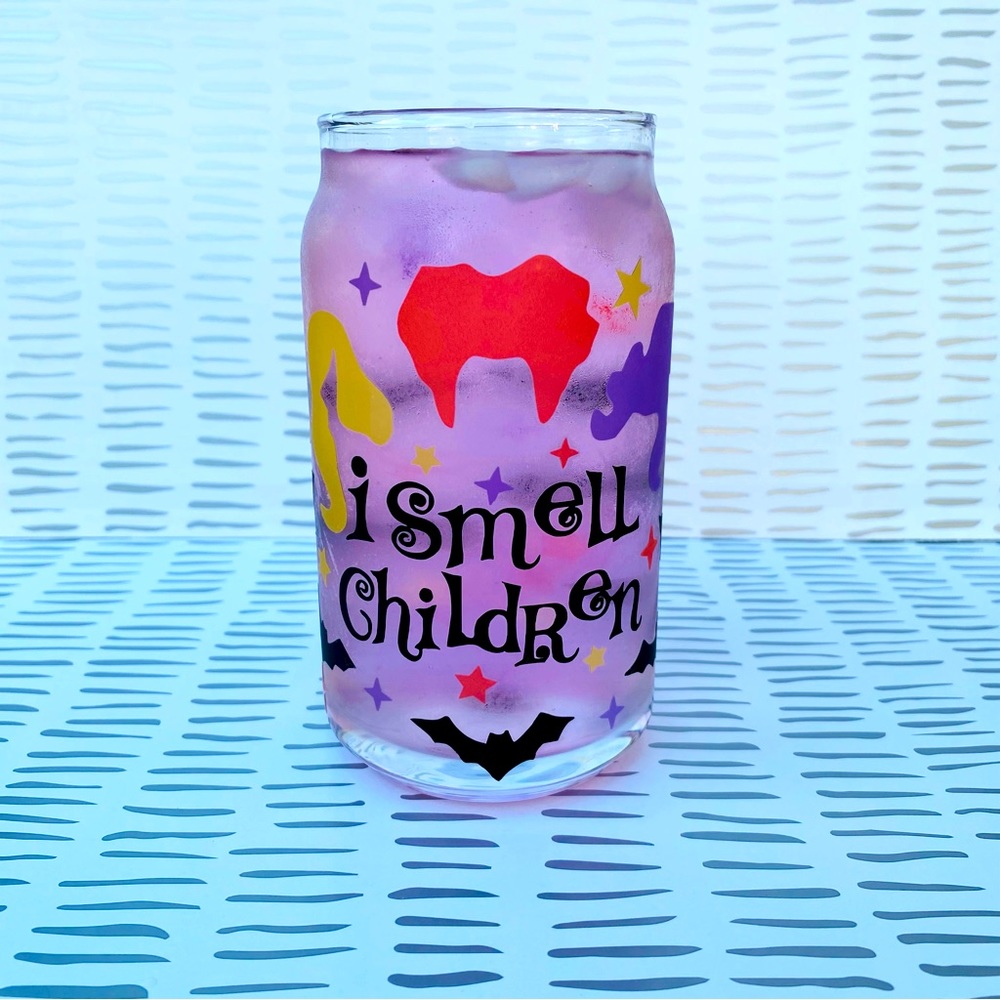 Hocus Pocus color changing 16 oz Glass Cup - Picture 1 of 2